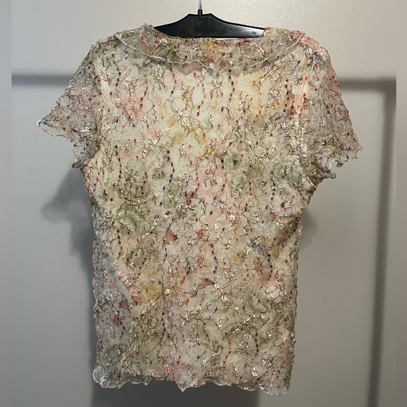 Jacqueline Riu Multicolor Textured Blouse - Picture 3 of 5